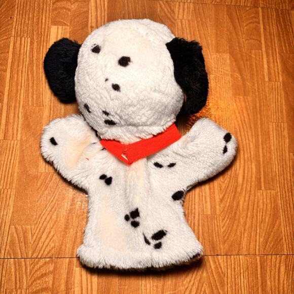 Disney 101 Dalmatians Dalmatian Plush Hand Puppet White Black Spots Vintage - Picture 3 of 5